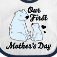 thumbnail image 4 of Inktastic Our First Mothers Day with Polar Bears Boys or Girls Baby Bib, 4 of 4