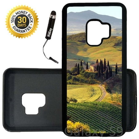 Italian Runner - Custom Galaxy S9 Case (Italy Landscape) Edge-to-Edge Rubber Black Cover Ultra Slim | Lightweight | Includes Stylus Pen by Innosub