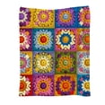 thumbnail image 5 of Cozy 60"x80" Throw Blanket - Ultra-Soft & Lightweight Throw for Sofa, Bed or Travel, Perfect for Chilly Nights, Movie Time & Relaxation, Wrinkle-Resistant, Patchwork of Colorful Floral, 5 of 5