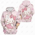 thumbnail image 2 of Hello Kitty Print Womens Pullover Fashion Simple Long Sleeves Oversize Vintage Clothing Creative All-math Woman Hoodie, 2 of 7