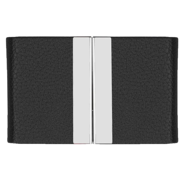 Titular de la tarjeta de visita diseño de moda Diseño doble abierto Caja de almacenamiento de tarjetas de visita de aluminio y cuero de PU de para reuniones para viajes ANGGREK Otros