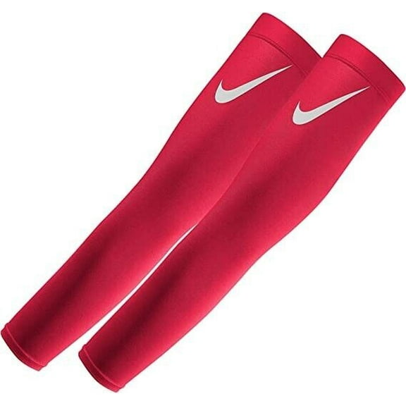 Nike Pro Unisex Dri-Fit 2x Arm Sleeves, University Red, L/XL