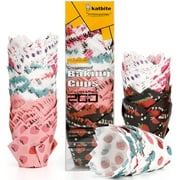 Katbite Tulip Cupcake Liners 200PCS, Muffin Baking Cupcake Liners Holders with Strawberry Design, Baking Cups