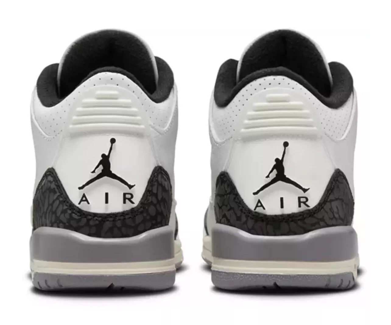 Big Kid's Jordan 3 Retro "Cement Grey" Summit Wht/Fire Red (DM0967 106) - 5.5