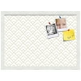 thumbnail image 2 of PinPix 21x15 Custom Cork Bulletin Board Peaks Modern Pattern White Beige Poster Board Has a Fabric Style Canvas Finish, Framed in Peaks Modern Pattern White Beige, by ArtToFrames (PinPix-1793), 2 of 6