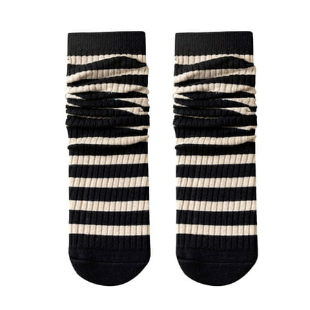 

5 pairs * Women Striped Socks Mid Tube Autumn And Qinter All Long Tube Pure Cotton Pile Socks dress socks for men 9-12