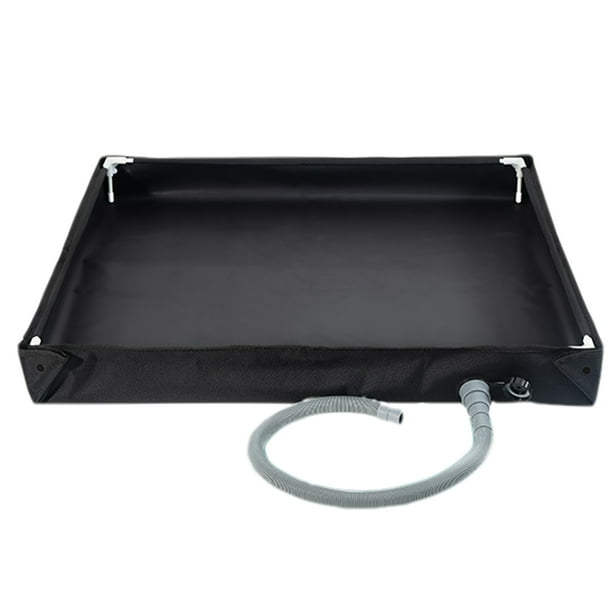 Wosthever Bandeja de ducha para acampar al aire libre, base plegable de PVC con drenaje para tienda de ducha, ducha portátil para acampar carpas