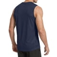thumbnail image 3 of NY Threads 3 Pack Breathable Mesh Mens Tank Top Workout Muscle Shirts for Running, Medium, Black/Dark Grey/Navy, 3 of 7