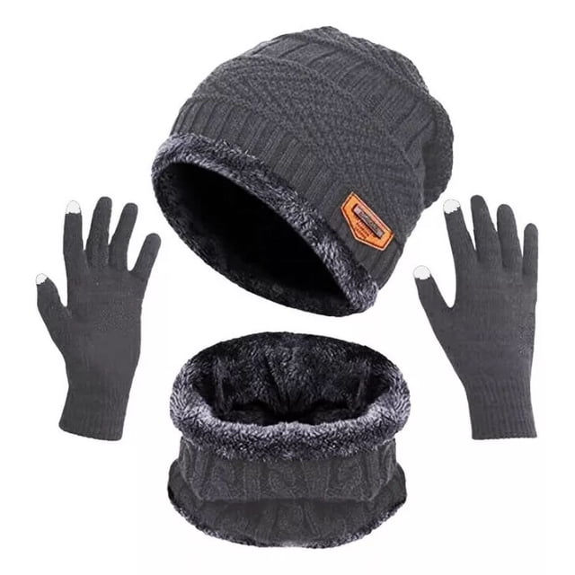 Bufanda, Gorro Y Guantes Tejidos Térmicos, 4 Uds.