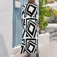 thumbnail image 3 of Vestido largo retro abstracto con cuadros modernos en blanco y negro de los años 60, vestido de novia estilo vendaje para mujer, vestidos de verano para mujer, 3 of 5