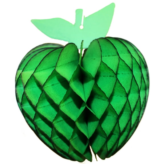 3-pack Devra Party 7 Inch Honeycomb Tissue Paper Apple Decoration, Dark Green