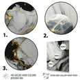 thumbnail image 3 of Designart Abstract Geode Gold And White Marble III Canvas Wall Art, 3 of 5