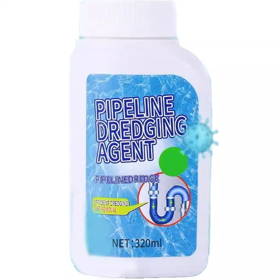 Powerful Drain Cleaner, Clog Remover for Kitchen Sink, Pipe Unclogging Agent, Drain Opener for Bathroom, Hair Clog Remover, Liquid Plumbing Solution, 2 Pack