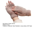 thumbnail image 7 of 2 Pairs Winter Fingerless Gloves Half Finger Gloves Warm Stretchy Gloves with Finger Holes Women's Cold Weather Gloves, 7 of 7