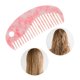 thumbnail image 5 of Ofertas Únicas 1 Pc Peine para el cabello en forma semicircular Rosa Hoja de acetato, 5 of 5