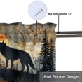 thumbnail image 5 of Wolf Kitchen Window Curtain Valance Forest Eagle Wild Animals Rustic Wooden Board Rod Pocket Window Valance for Living Room Bathroom Bedroom Kitchen 54 by 18 in, 1 Panel, 5 of 6