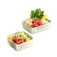 thumbnail image 1 of Paquete de 2 cestas de drenaje grandes y medianas for frutas y verduras, coladores de alimentos multifuncionales, 1 of 6