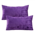 thumbnail image 3 of Home Soft Things Textured Velvet Pillow Covers (Set of 2), - Imperial Purple - 14" x 26", 3 of 6