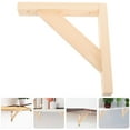 thumbnail image 4 of 2 Pcs Support d'Étagère Flottant Robuste Support d'Étagère Mural Épais Support d'Angle Mural en Bois, 4 of 7