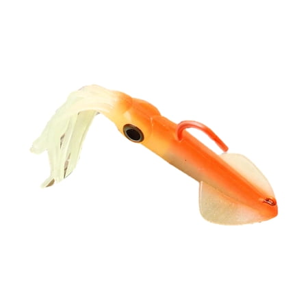 YIFAEUX 14CM Glow-in-the-dark Squid Lure with Hook Realistic Bionic Artificial Octopus Swimbait Luminous Simulation Soft Lure Saltwater Freshwater Fishing Accessories