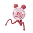 thumbnail image 4 of Ventilador de escritorio de velocidades con forma de luz nocturna, ventilador personal con clip para mochileros, cinta de correr, oficina Orejas redondas rosadas, 4 of 8