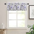 thumbnail image 2 of Purple Daisy Kitchen Valances for Windows 60x18 Inch Kitchen Curtains Valances Rod Pocket Country Botanical Floral Butterfly Wooden Bathroom Window Valances for Window Treatment Decor, 2 of 6
