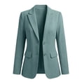 thumbnail image 5 of Mifsaly Womens Business Casual Blazers Long Sleeve Notch Lapel Work Office Suit Jackets Two Buttons Slim Fit Professional Blazer Coats Green,XXXL, 5 of 9