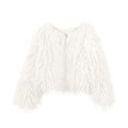 thumbnail image 4 of JGGSPWM Women's Cozy Shaggy Faux Furry Winter Outwear: Warm Long Sleeve Coat Jacket White S, 4 of 6