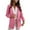 Hot Pink, variant on Fesfesfes Coat for Womens Ladies Solid Turn Down Collar Jacket Long Sleeve Coat Outerwear Blazer