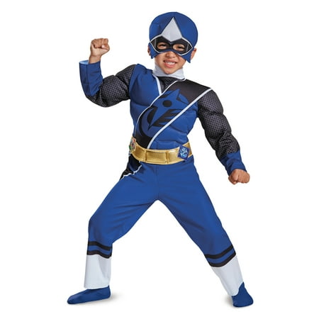 Blue Ranger Ninja Steel Toddler Muscle Costume