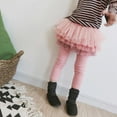 thumbnail image 5 of URMAGIC Infant Toddler Girls Layered Tulle Tutu Skirt Leggings Little Girls Ruffle Pants Kids Culottes Footless Tights 3-8 Years, 5 of 8