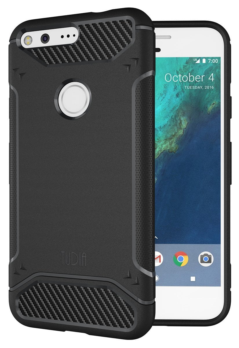 TUDIA TAMM Ultra Slim Carbon Fiber TPU Skin Cover Case for Google Pixel 2 Case