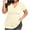 Beige, variant on Womens Plus Size Tops Solid Color Casual V Neck Short Sleeve Fashion Loose T Shirt Tunic Tops