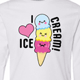 thumbnail image 4 of Inktastic I Love Ice Cream with Cute Ice Cream Cone Long Sleeve Youth T-Shirt, 4 of 5