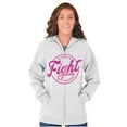 thumbnail image 5 of Breast Cancer Fight Warrior Courage Zip Hoodie Sweatshirt Women Brisco Brands S, 5 of 6
