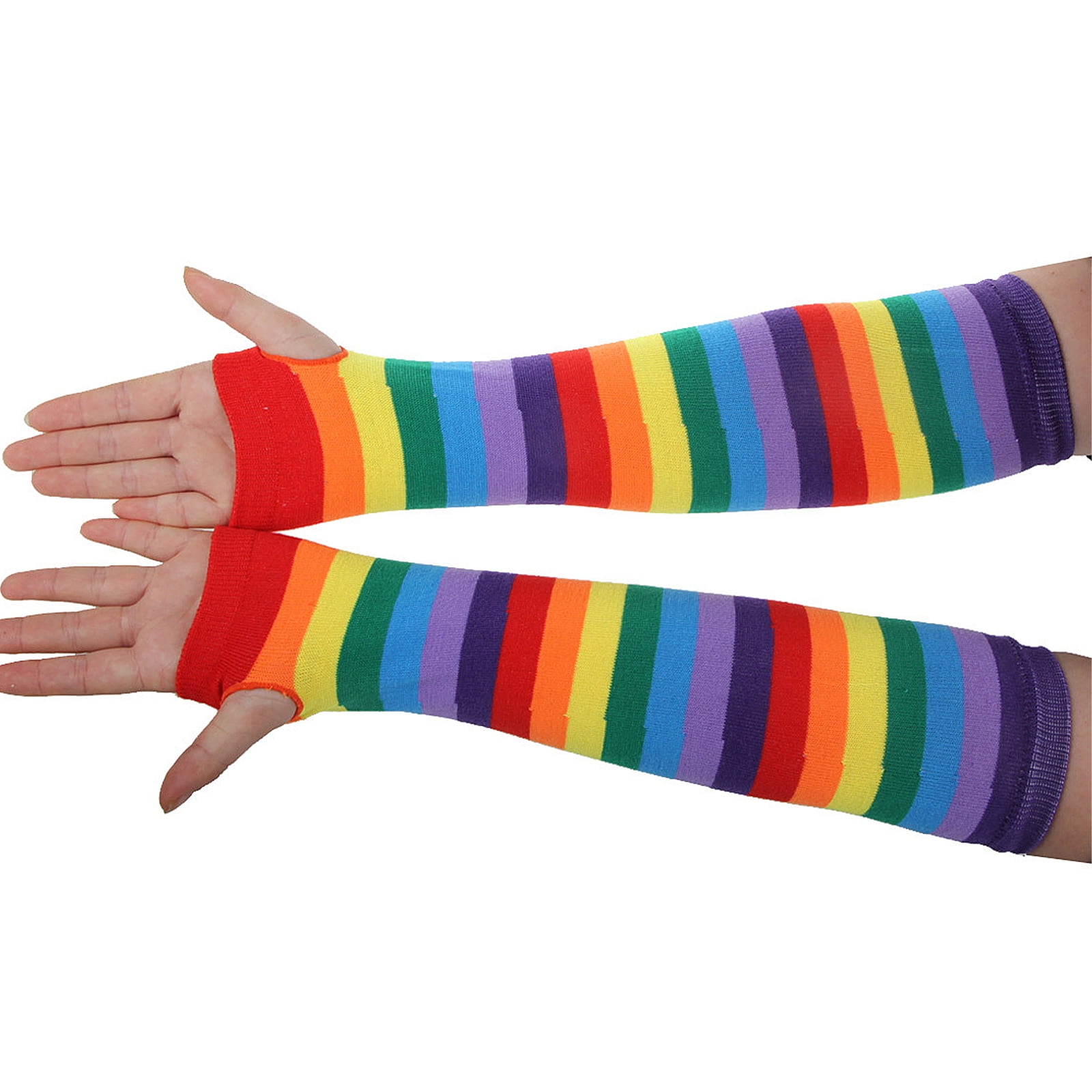 5-Piece Kids Socks and Gloves Set with Colorful Arm Warmers and