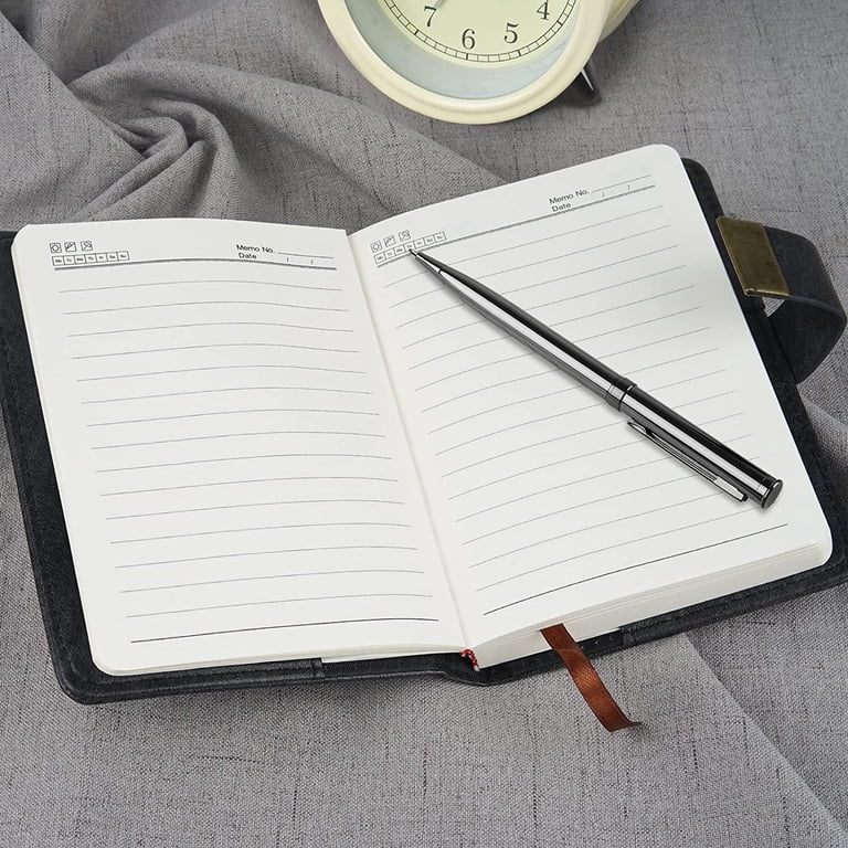 WEMATE Lock Journal, A6 Black Leather With Password Lock photo 6