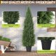 thumbnail image 5 of QinaQin Set de 2 árboles topiarios de cedro en espiral, plantas artificiales para exterior con maceta, ideales para porch, patio, jardín, entrada o decoración de eventos, 5 of 8