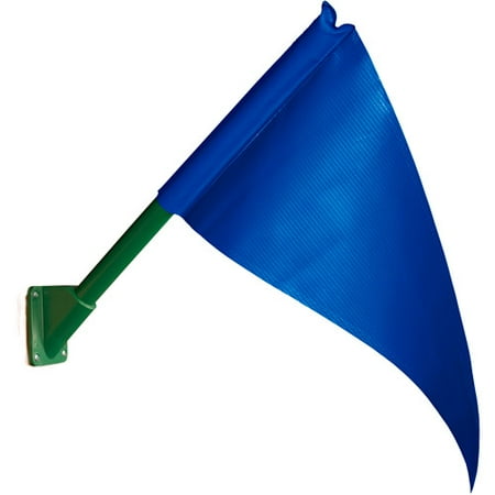 Gorilla Playsets Swing Set Flag Kit, Blue with Green Base