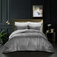 thumbnail image 1 of Grace Living Aashvi Crinkle Velvet 3pc Comforter Set - 2 Pillow Shams, 1 Comforter, 1 of 5