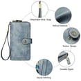 thumbnail image 3 of Cartera TFKGS de piel con bloqueo RFID de gran capacidad, azul, 3 of 9
