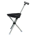 thumbnail image 3 of Bastón de trekking con asiento,Bastón de trekking antideslizante con asiento de bastón,Silla de caña plegable con asiento de caña plegable antideslizante,Bastones de trekking Negro, 3 of 8