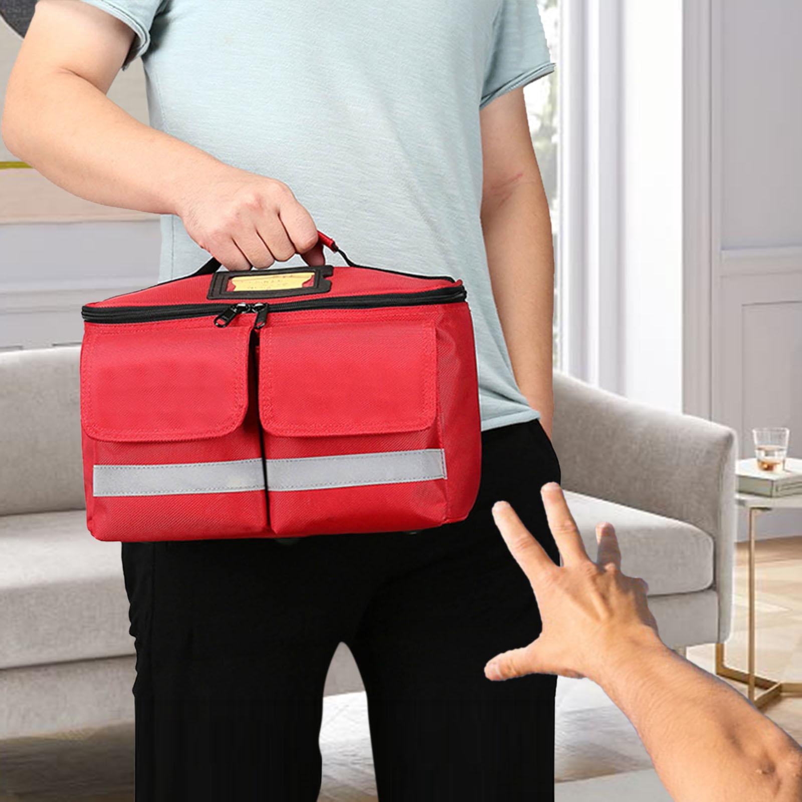 Wswqop First Aid Bag Bottle Organizer Storage Pouch Portable Zippered First Aid Kit Bag