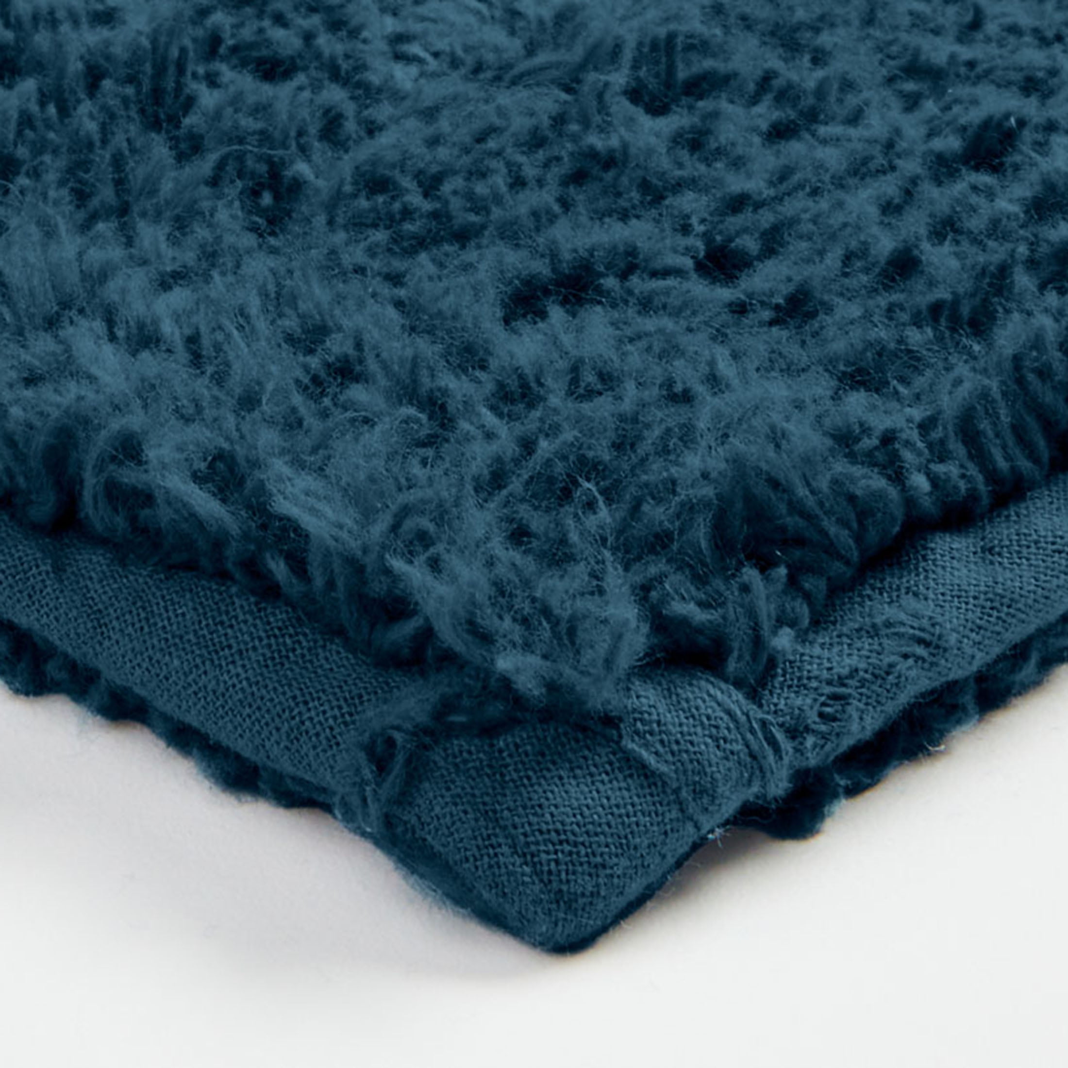 Better Homes & Gardens Cotton Reversible Bath Rug, Nimbus Blue, 17 in x 24 in