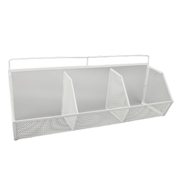 3 Rejillas Organizador De Canasta De Colgantes De Pared, Cocina Cesta De Alambre De Metal De Cuello Colgante, Cesta De Almacenamiento De Fruta De Montaje En La Pared Para