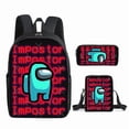 thumbnail image 1 of Among Us School Bag Three-piece Game Peripheral Student Backpack Shoulder Bag Pencil Case [xh], 1 of 1