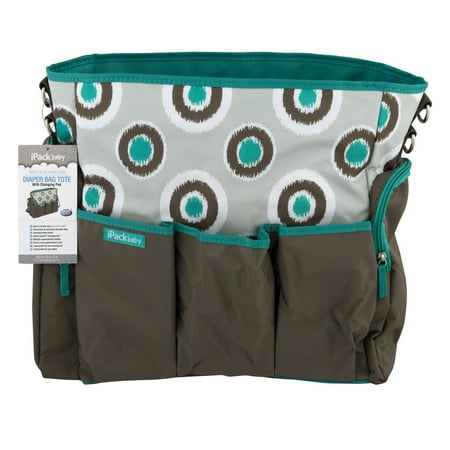 iPack Baby Diaper Bag Tote Brown, 1.0 CT