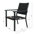 thumbnail image 5 of C-Hopetree Outdoor Lounge Chair for Outside Patio Porch, Metal Frame, Black All Weather Wicker, 5 of 7