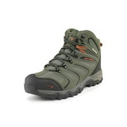 Nortiv8 Men's Ankle High Waterproof Hiking, Olive Green/Black/Orange, Size 10.5