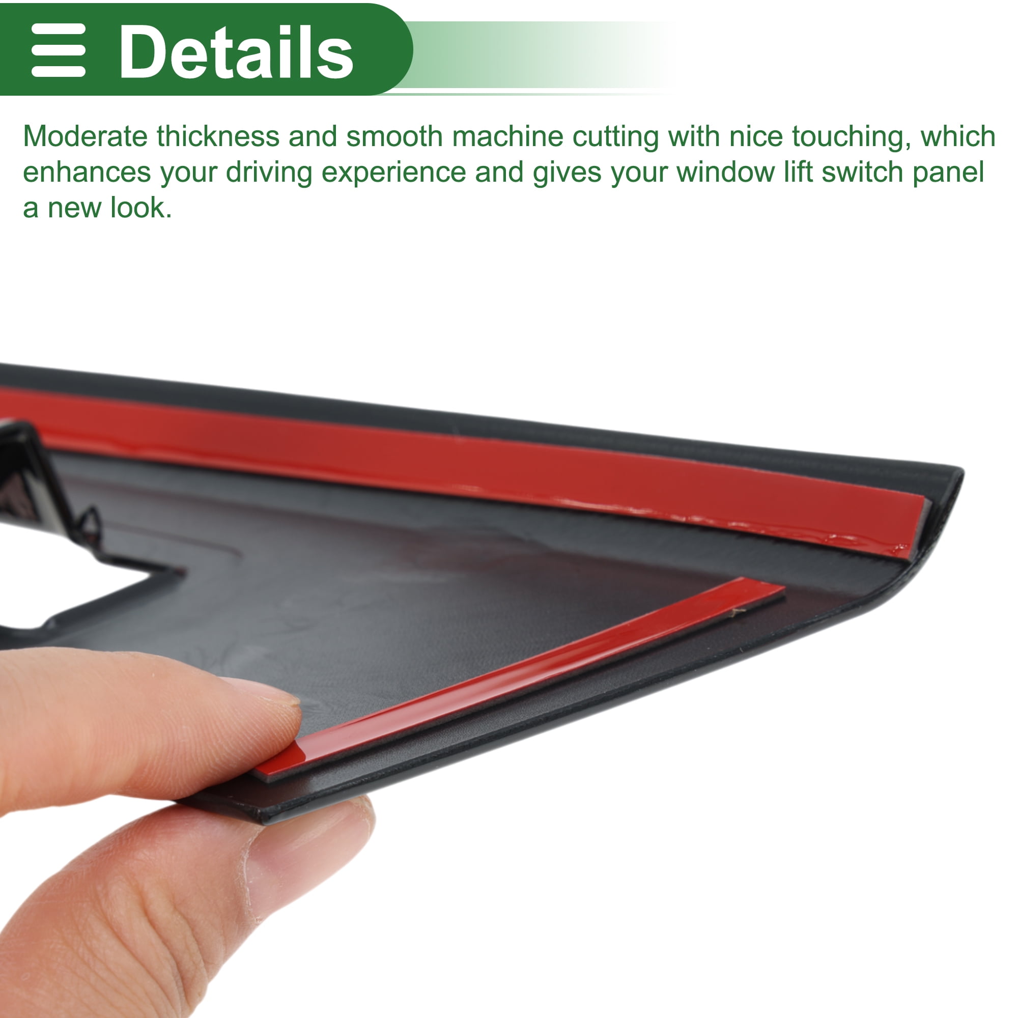 Unique Bargains Window Lift Switch Panel Trim Cover for Honda CRV 2023-2025 Front Rear Car Door Window Control Button Interior Accessories Black